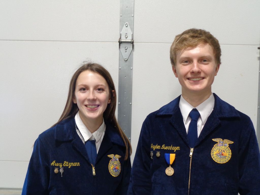 Avery and Jayden had interviews today toward earning their State FFA Degree.