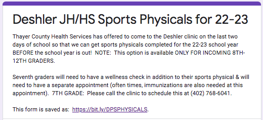 SPORTS PHYSICAL
